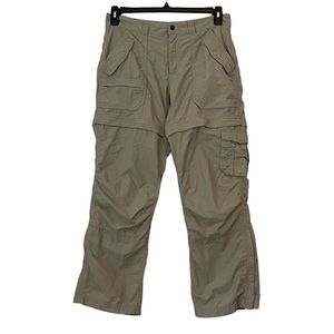 Eastern Mountain Sports Beige Nylon Convertible Hiking Cargo Pants Women's 6